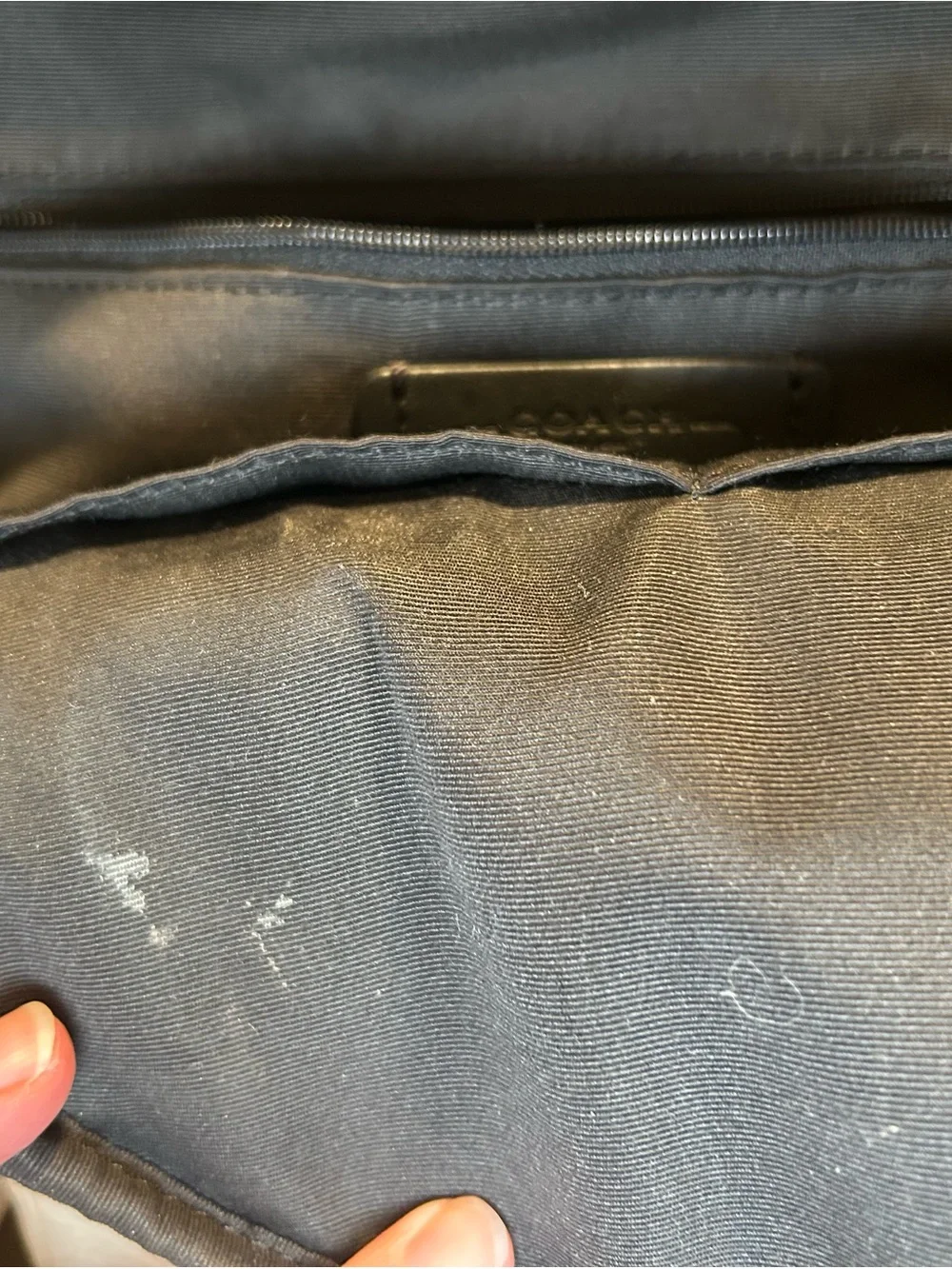 Coach Court Color Block Pebbled Leather Backpack